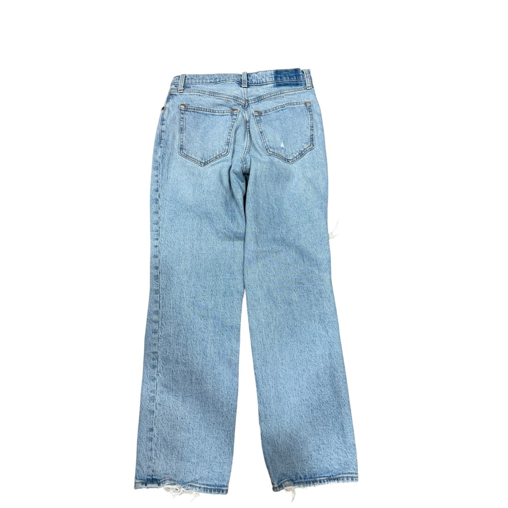 Abercrombie & Fitch The 90s Straight Ultra High Rise Distressed Jeans Light 28S - Picture 2 of 4